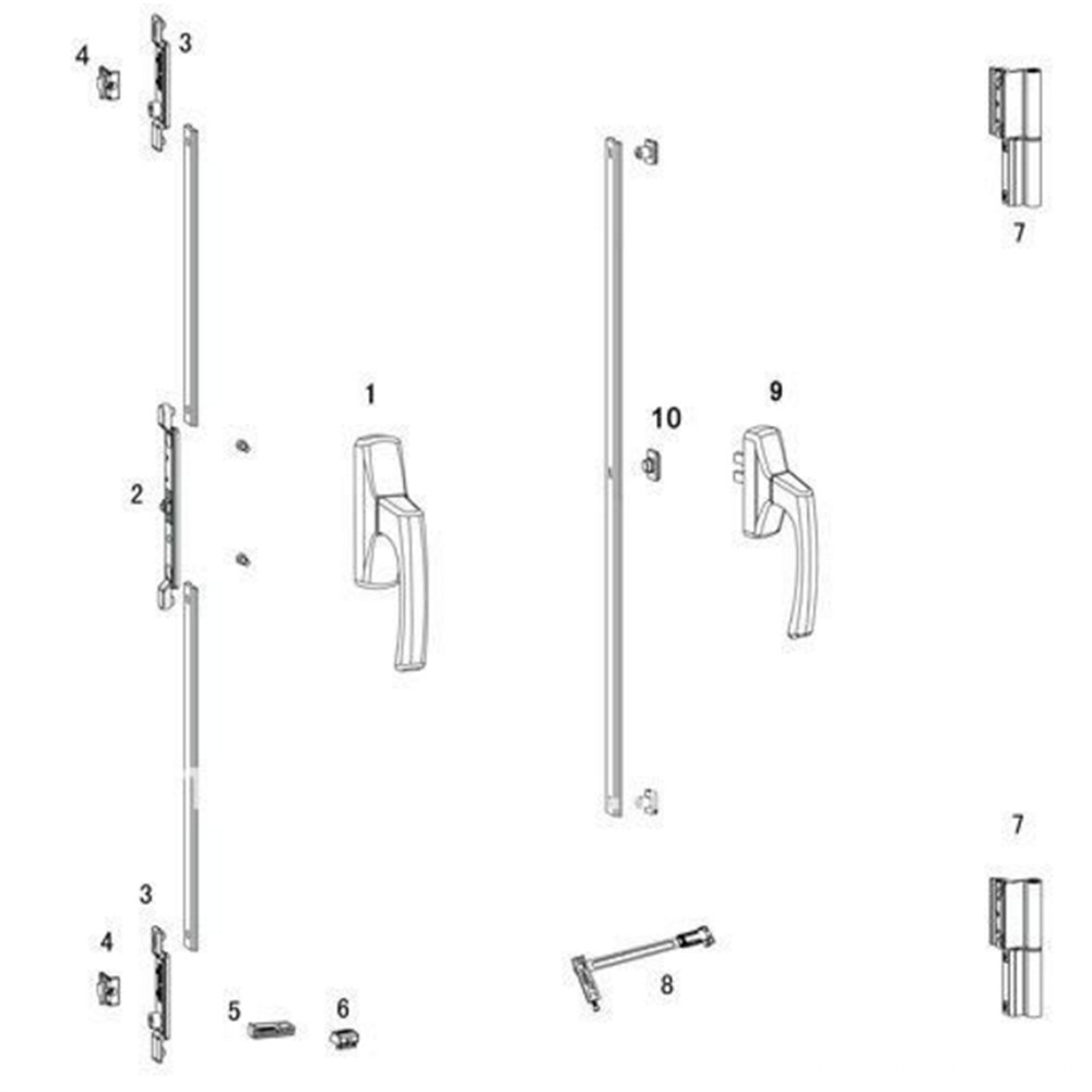 window hardware Aluminum Side Hung Fitting window hardware Aluminum Side Hung Fitting