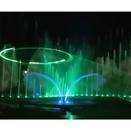 Outdoor water dancing fountain