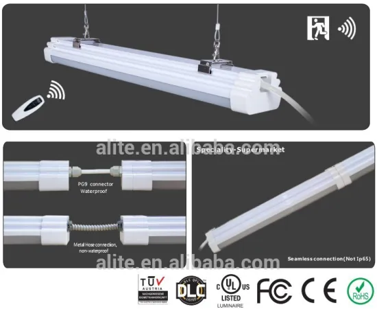 Energy saving waterproof linear light IP 65 led vapor light fixture
