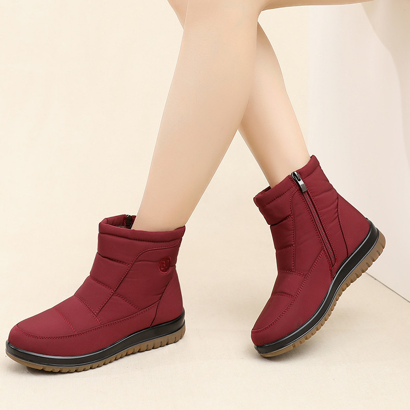 Flat soled middle-aged and elderly cotton shoes