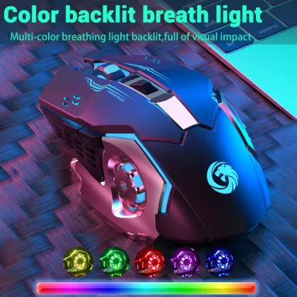 OEM Silent BT Rechargeable RGB Gaming Mouse for Laptop and PC