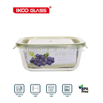 pyrex glass food container glass food storage box non snap lid