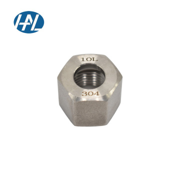 304 Stainless Steel Ferrule Fitting Hex Nut with Snap Ring