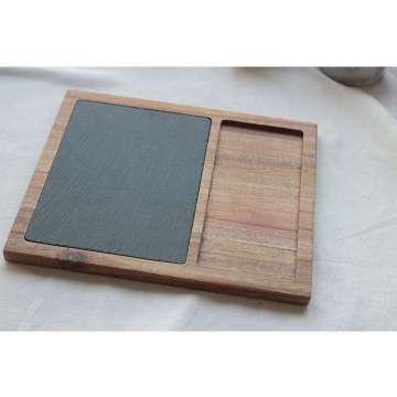 Slate Stone Wood Material Decorative Plates for Buffet Wedding Banquets