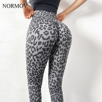 NORMOV Seamless Women Leggings Sexy High Waist Leopard Sport Fitness Push Up Leggings Women Workout Gym Running Leggins