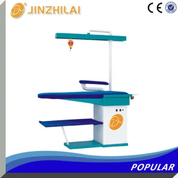 Automatic suction ironing table for connecting to an external steam source