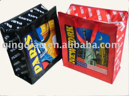 london design pp woven shopping bag