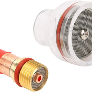 Welding TIG Torch Glass Cup TIG Gas Lens - UWELD WP 17 18 26 - Corrosion Resistance & Strong Stability 2.4mm