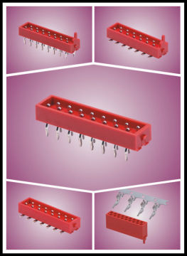 micro 1.27mm red electrical wiring connector
