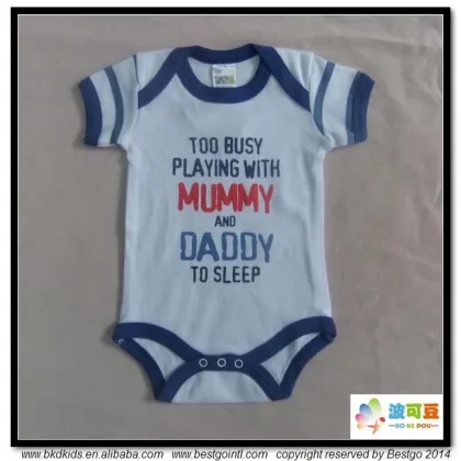 BKD printed slogan baby body clothes