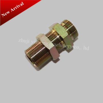 manufacture cnc forged carbon steel Metric straight coupling bulkhead fittings