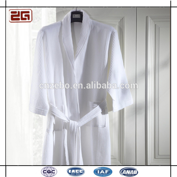 Supply high quality Shawl Collar Waffle 100% Cotton Terry Bathrobe