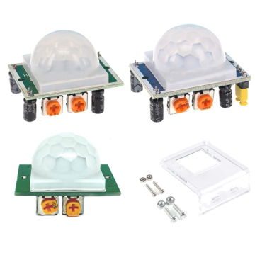 HC-SR501 IR Pyroelectric PIR Motion Sensor Retector Module per kit Arduino e Raspberry Pi con custodia