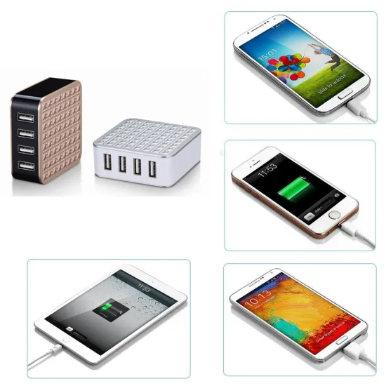 4 port universal wall charger/4 port travel wall charger/4 port travel adapter