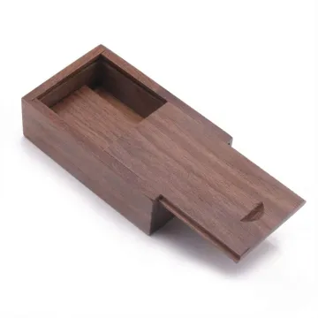 Unfinished Walnut Wood Gift Box with Slide Lid