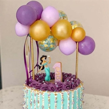 Doğum Günü Partisi Tatlı Pişirme dekorasyon için 5 inç Lateks Balon Kek Topper