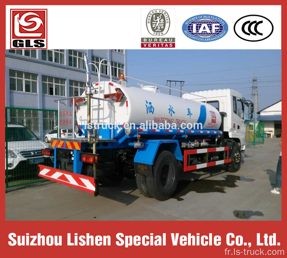 Chariot d&#39;arrosage de camion de l&#39;eau 10000L Dongfeng 10 tonnes