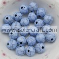 Light Blue Nice Plastic Crack Beads For Jewelry Making Ball Acrylic Beads