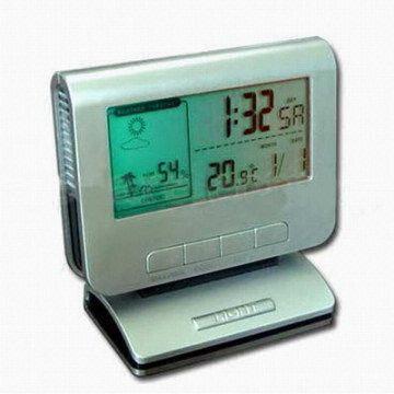 Desk Temperature Clock with Weather Forecast in Graphics Mode