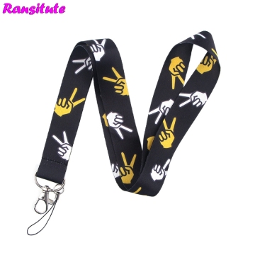 R613 Ransitute Scissors Hand Lanyard Mobile Phone Key ID Badge Holder / Neck Strap And Key Ring Ribbon Rope DIY Fashion Jewelry