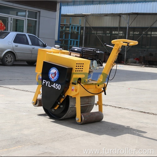 High quality mini used pedestrian vibratory small road roller for sale FYL-450