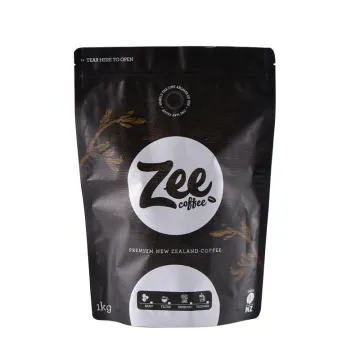 Packaging Zipper Pouch Bag For Coffee Bean Custom Printing Food Safety Grade