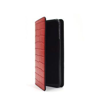 New Arrival Crocodile Grain Leather Flip Phone Case