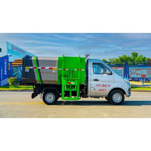 Truk pengumpulan daur ulang loader loader tempat sampah