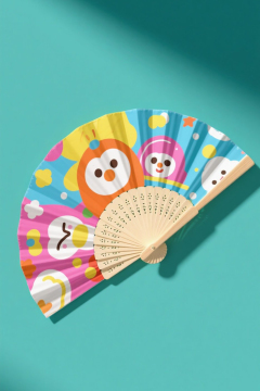 Custom Plastic Fan with Cartoon