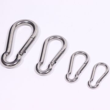Crochet carabiner en acier inoxydable 304 Crochets à snons de printemps