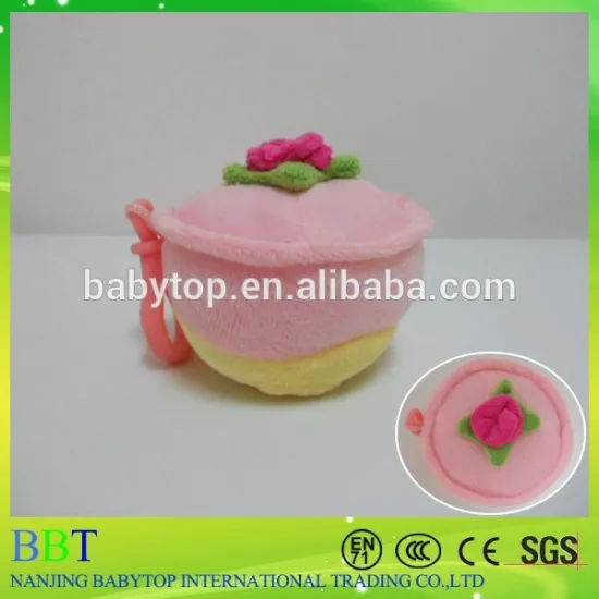 China factory cheap custom keychains, strawberry cupcake keychain, decoration mini plush toys