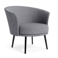 Silla tapizada elegante con opciones de patas modernas