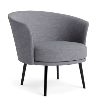 Cadeira estofada elegante com opções modernas de pernas