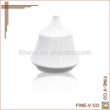Gyro shape ceramic sugar pot