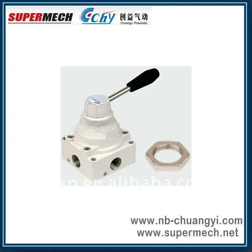 4HV Series pneumatic hand control valve with nut hand lever valve