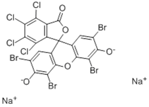 Name: Spiro[isobenzofuran-1(3H),9'-[9H]xanthen]-3-one,2',4',5',7'-tetrabromo-4,5,6,7-tetrachloro-3',6'-dihydroxy-, sodium salt (1:2) CAS 18472-87-2