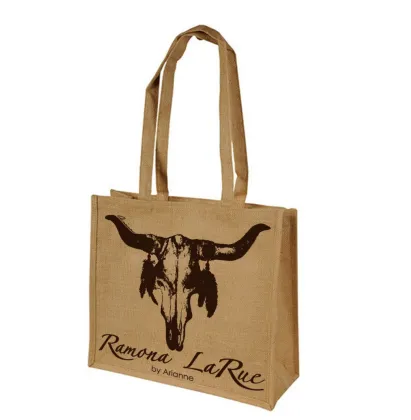fancy jute bag/ jute tote bag with zipper/ jute plain bag