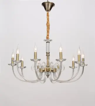 Fashionable Living Room Project Design Glass Iron Chandelier
