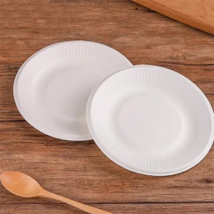 Disposable Rippled Edge Plate Sugarcane Bagasse Plates