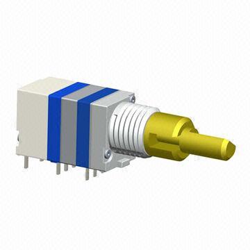 Dual-shaft Encoder Switch for Interphone Volume Control, 240 to 360gfcm Rotational Torque Range