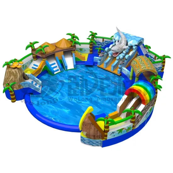 Portable kids inflatable water park