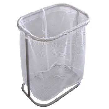 White Mesh Storage Dirty Clothing Laundry Basket