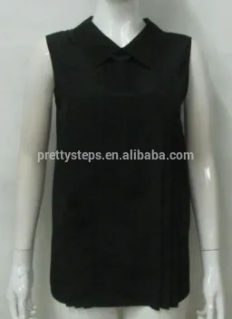 Pretty Steps sexy black chiffon dress pattern new models chiffon blouses 2015