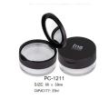 Plastic Cosmetic Round Loose Powder Case PC-1211