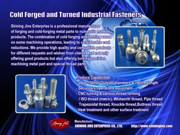,Fasteners - Industrial metal cold forging and stamping