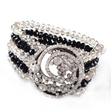 Girls Black Vintage Bracelet With Crystal Braceletynb-081