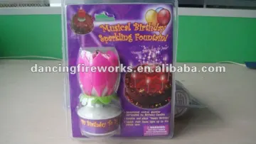 Musical Happy Birthday Sparkling Fountain Candle Toy Fireworks