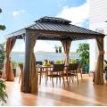 Metal With Sides Canopy Garden Hardtop Outdoor Gazebos