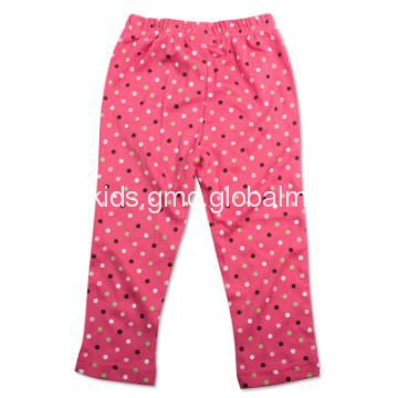 2013 new stock style,Kids Wear,girl\'s pants with spot printing
