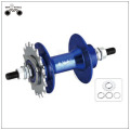 Blue racing bicycle disc brake hub motor